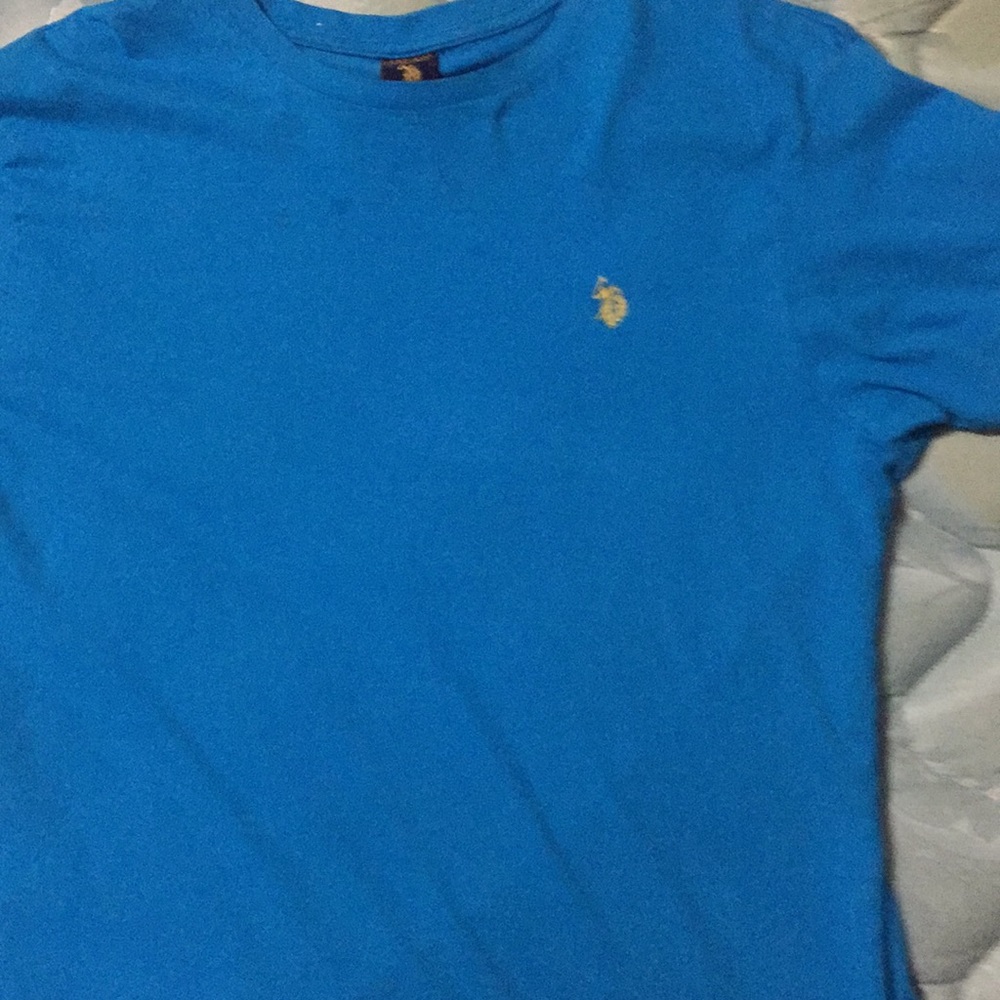 Blue polo shirt